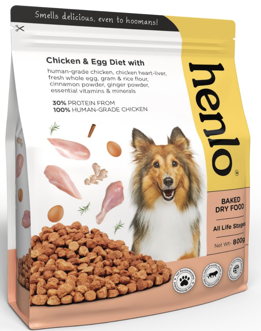 Henlo Chicken and Egg Baked Dry Dog Food for Adult and Puppy Dogs