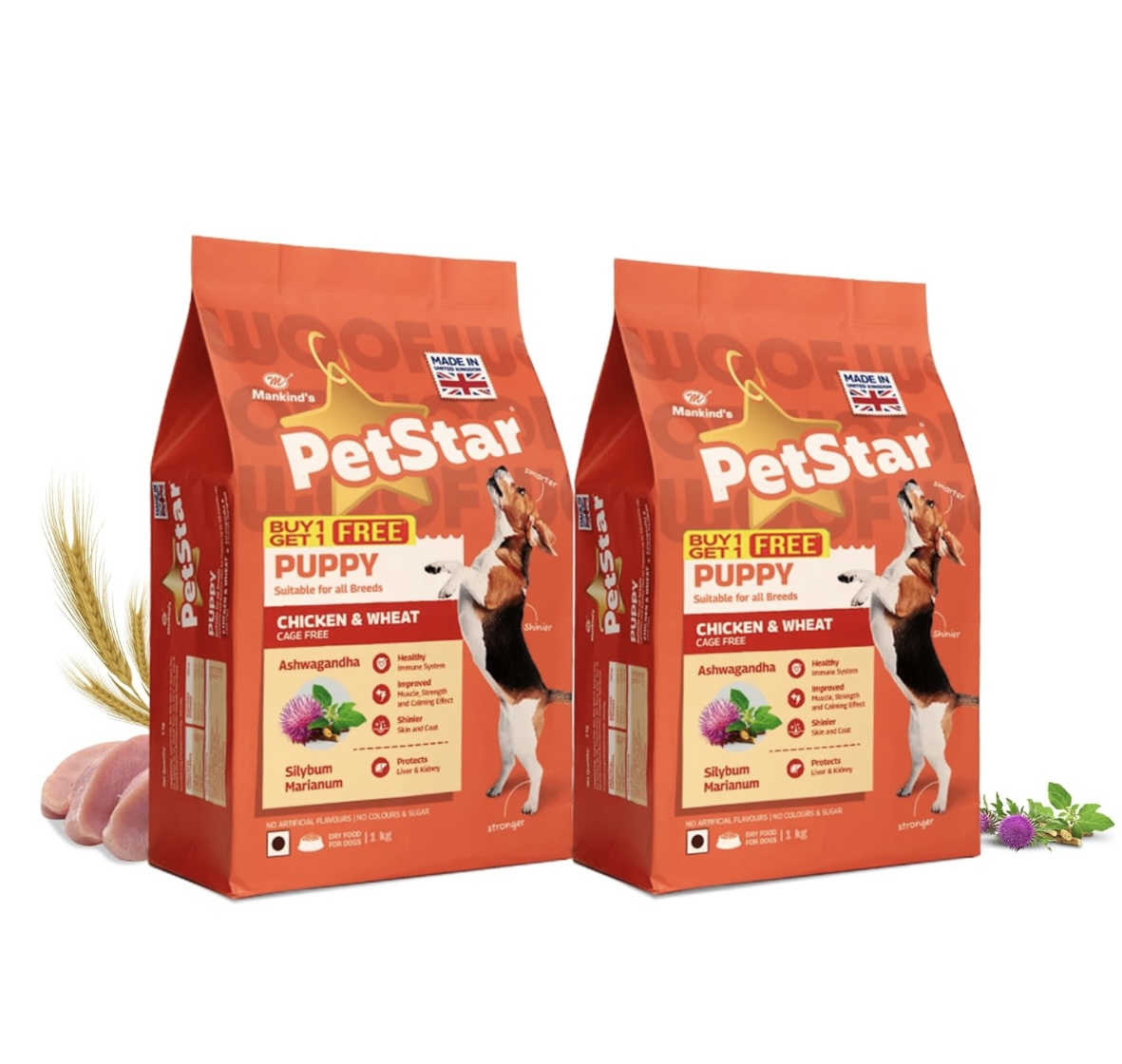 Mankind Petstar Puppy Dry Dog Food Chicken & Wheat Flavor